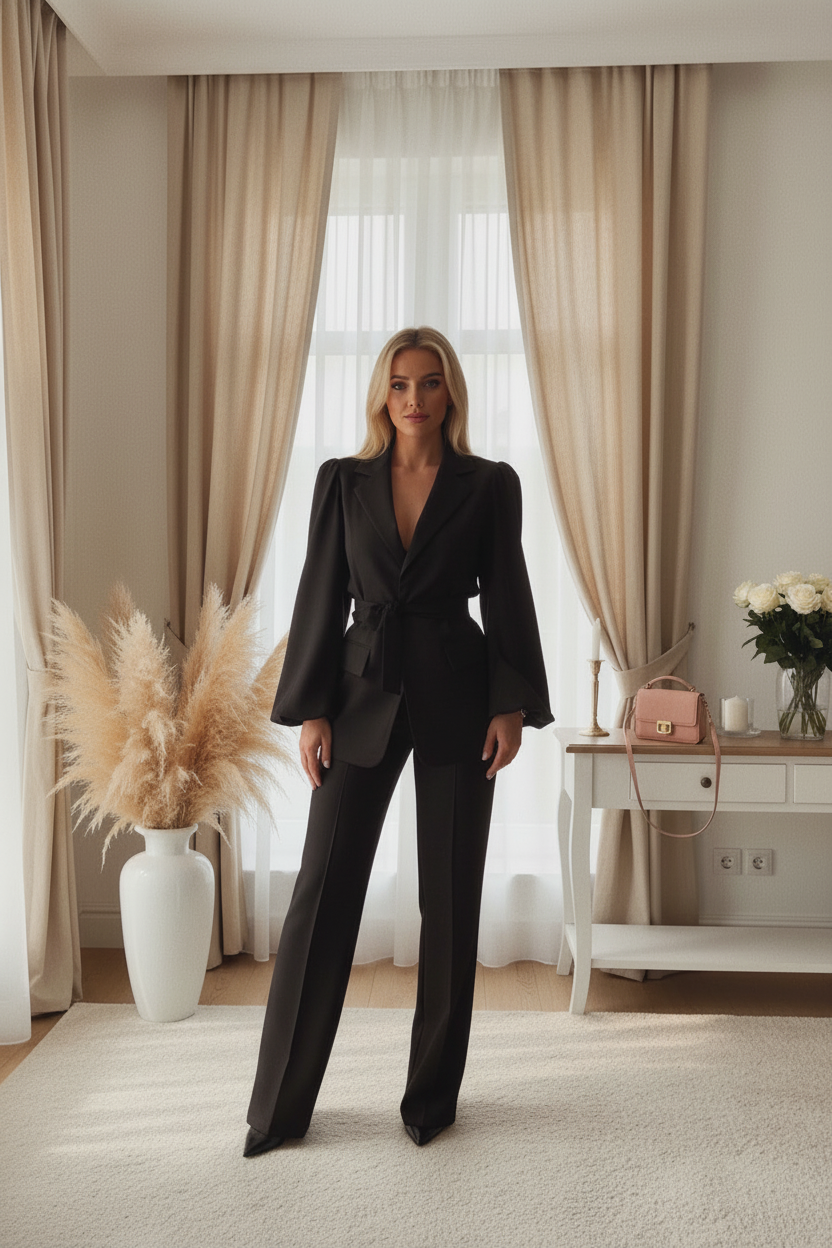 Tailleur noir - face