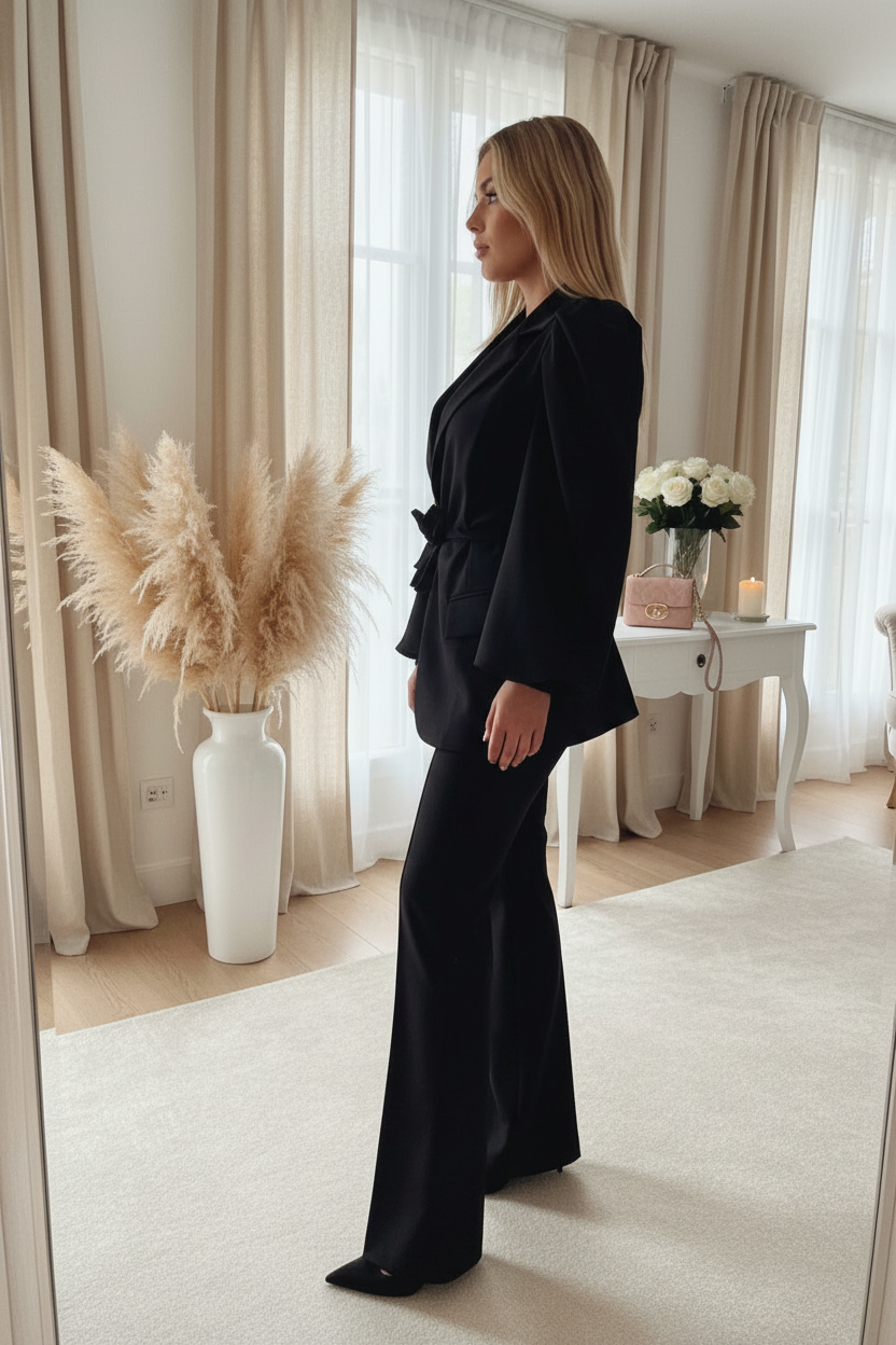 Tailleur noir - profil