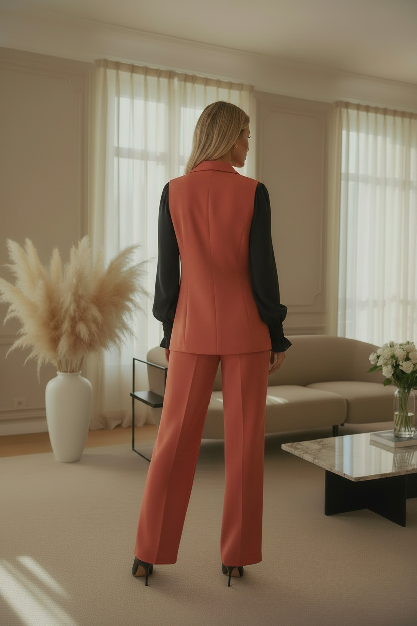 Tailleur terracotta - Dos