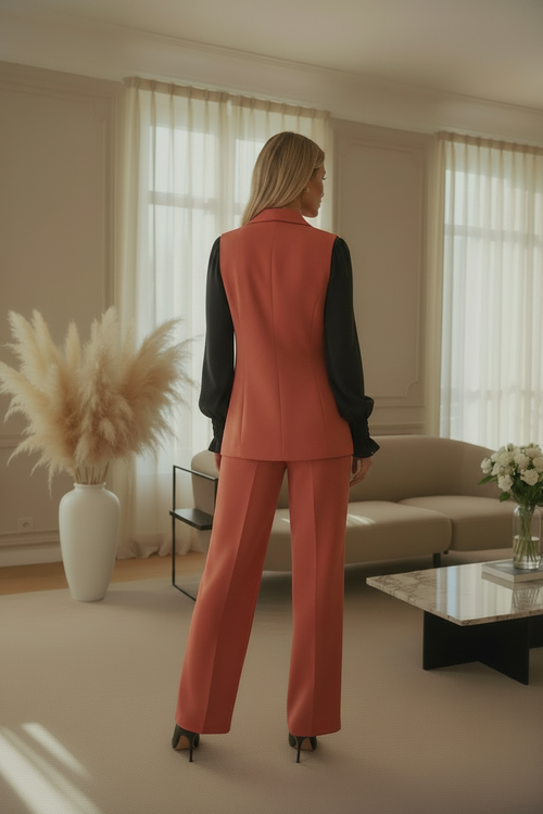 Tailleur terracotta - Dos
